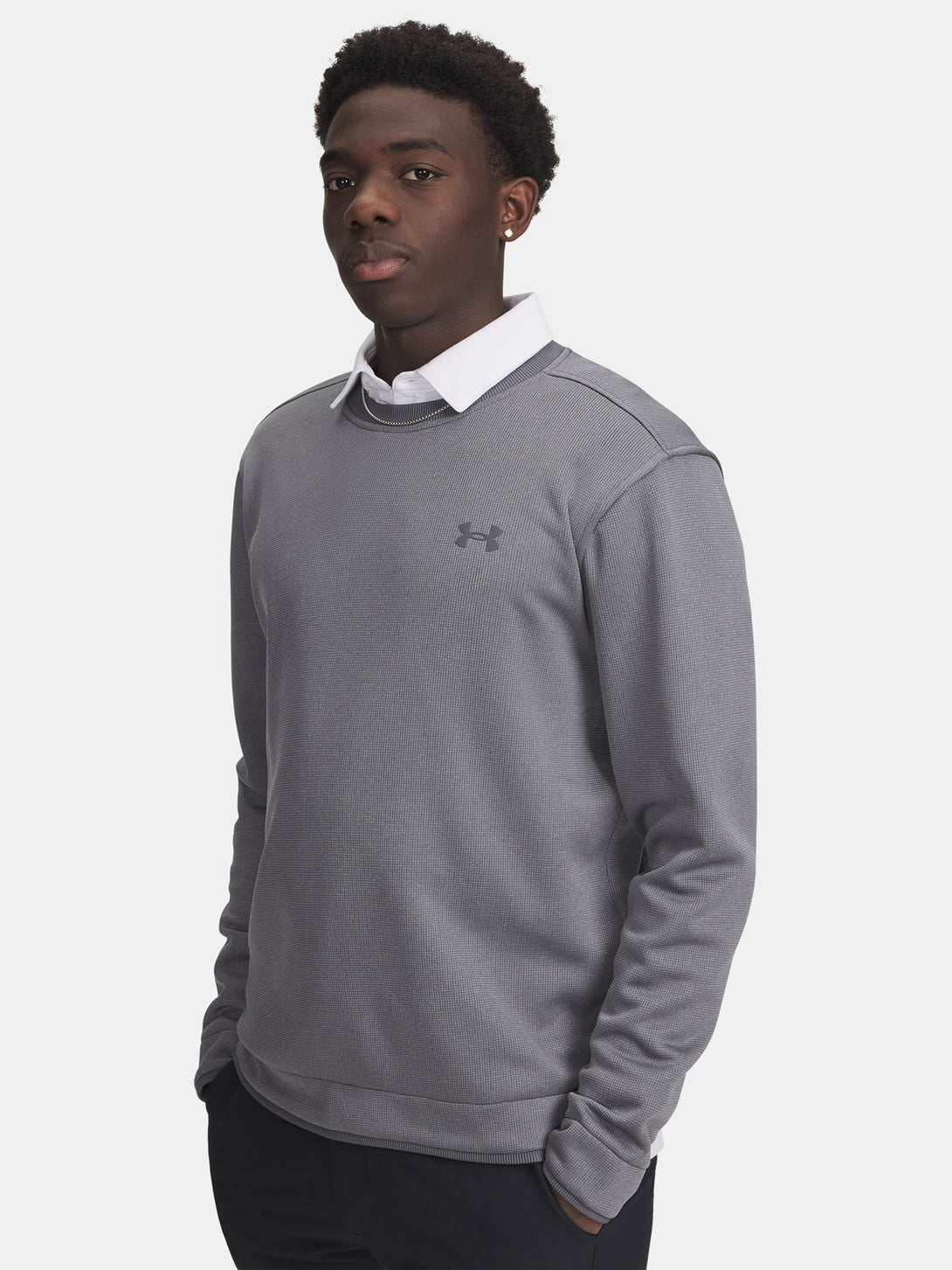 Under Armour Férfi pulóver UA M Sweater Fleece Crew-GRY Pulóver