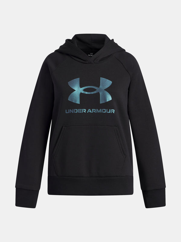 Under Armour Lány pulóver UA Rival Flc Shimmer Hdy-BLK Pulóver
