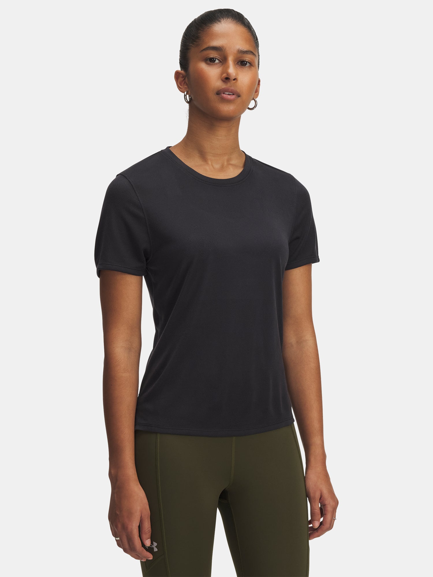Under Armour Nõi póló UA Launch Jacquard SS-BLK Póló