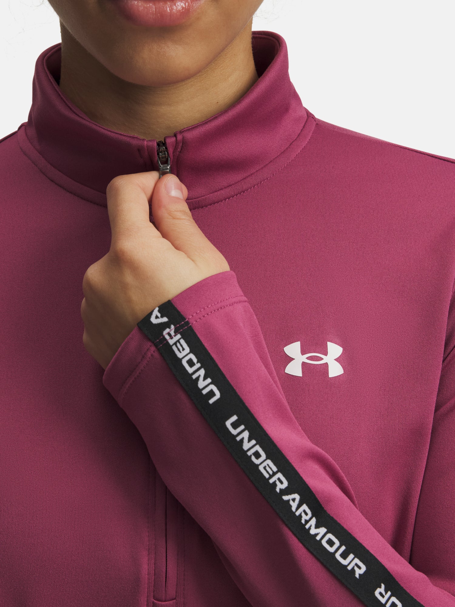 Under Armour Nõi UA Tech WM Tape Half Zip-RED Pulóver piros