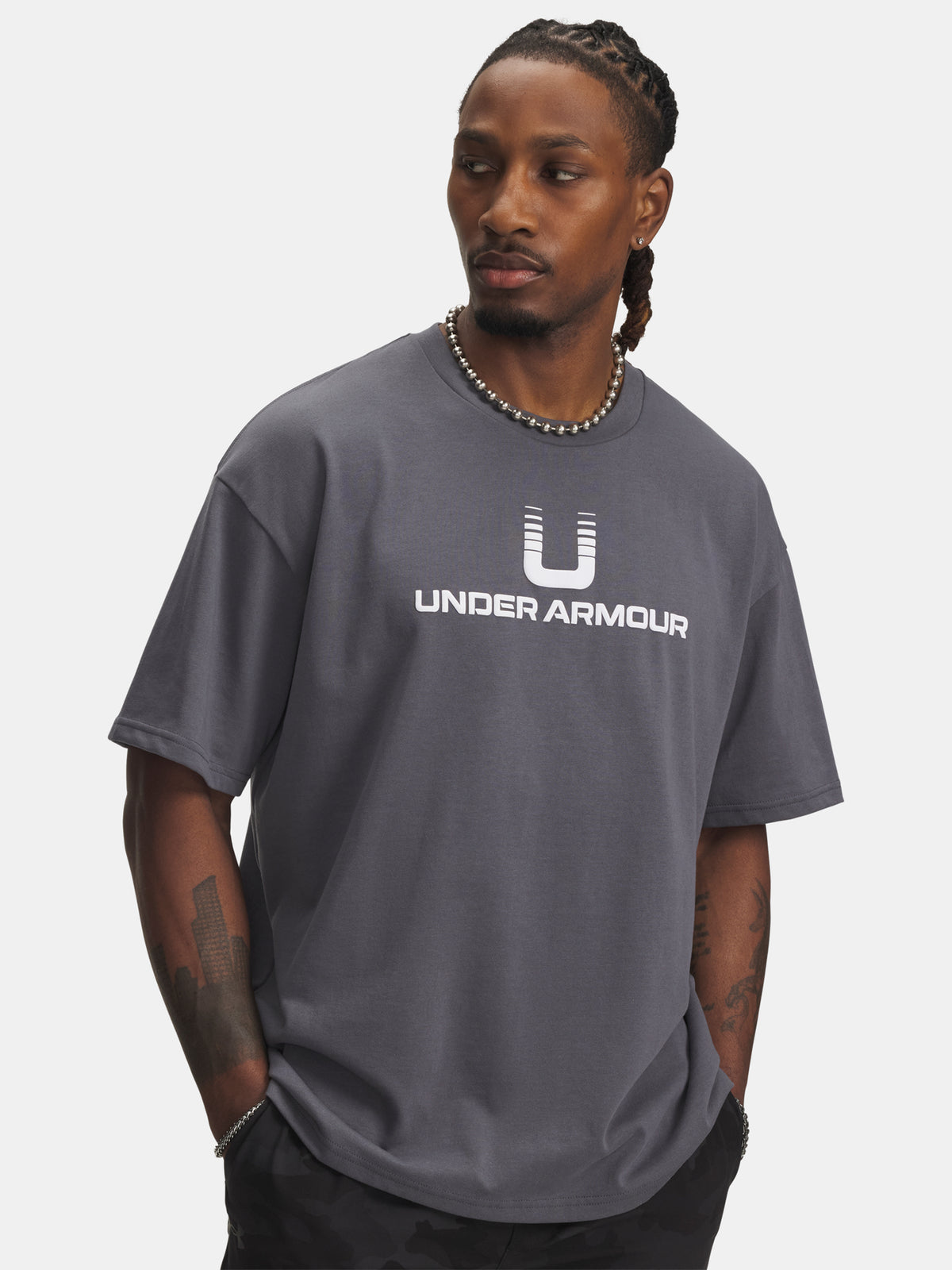 Under Armour Férfi póló UA HWT U LOGO SS-GRY Póló