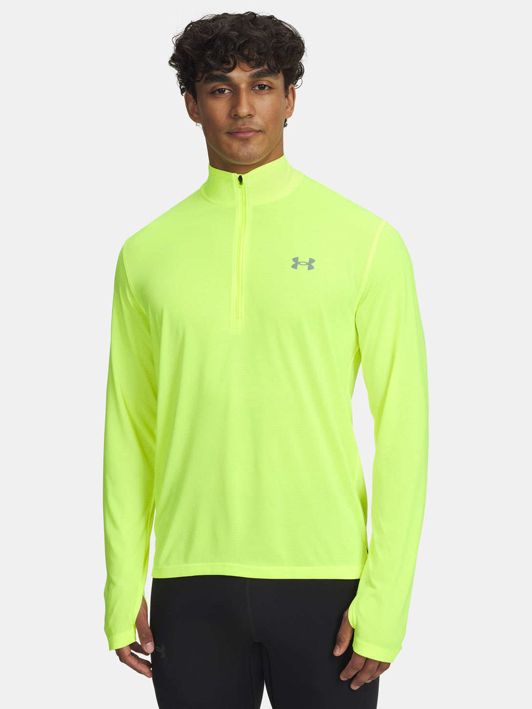 Under Armour Férfi póló UA LAUNCH 1/4 ZIP-YLW Hosszú ujjú póló
