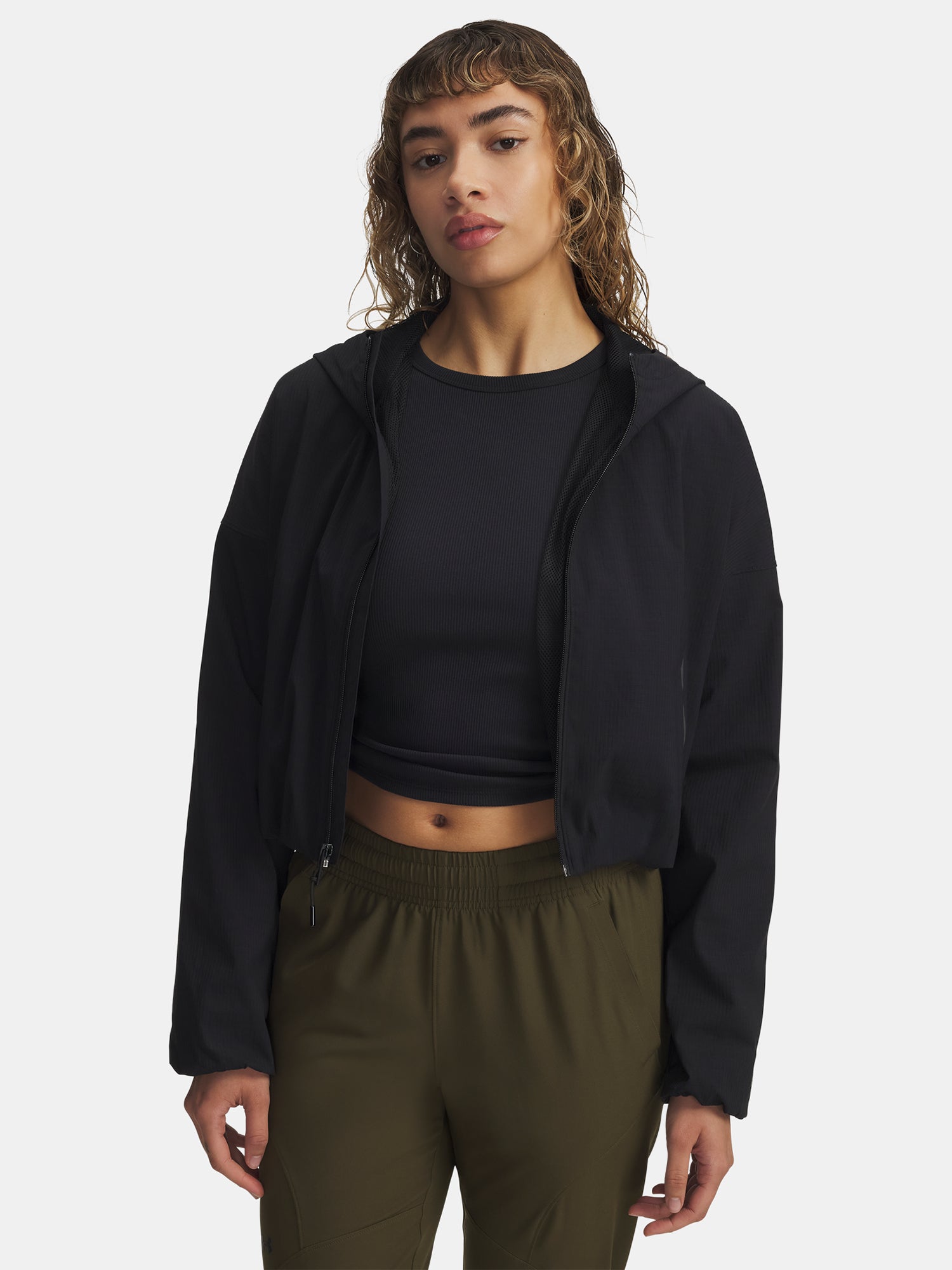 Under Armour Nõi kabát Unstoppable Woven Rstop LS-BLK Kapucnis pulóver 