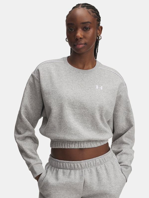 Under Armour Nõi UA Rival Fleece Piped Crew-GRY pulóver Pulóver
