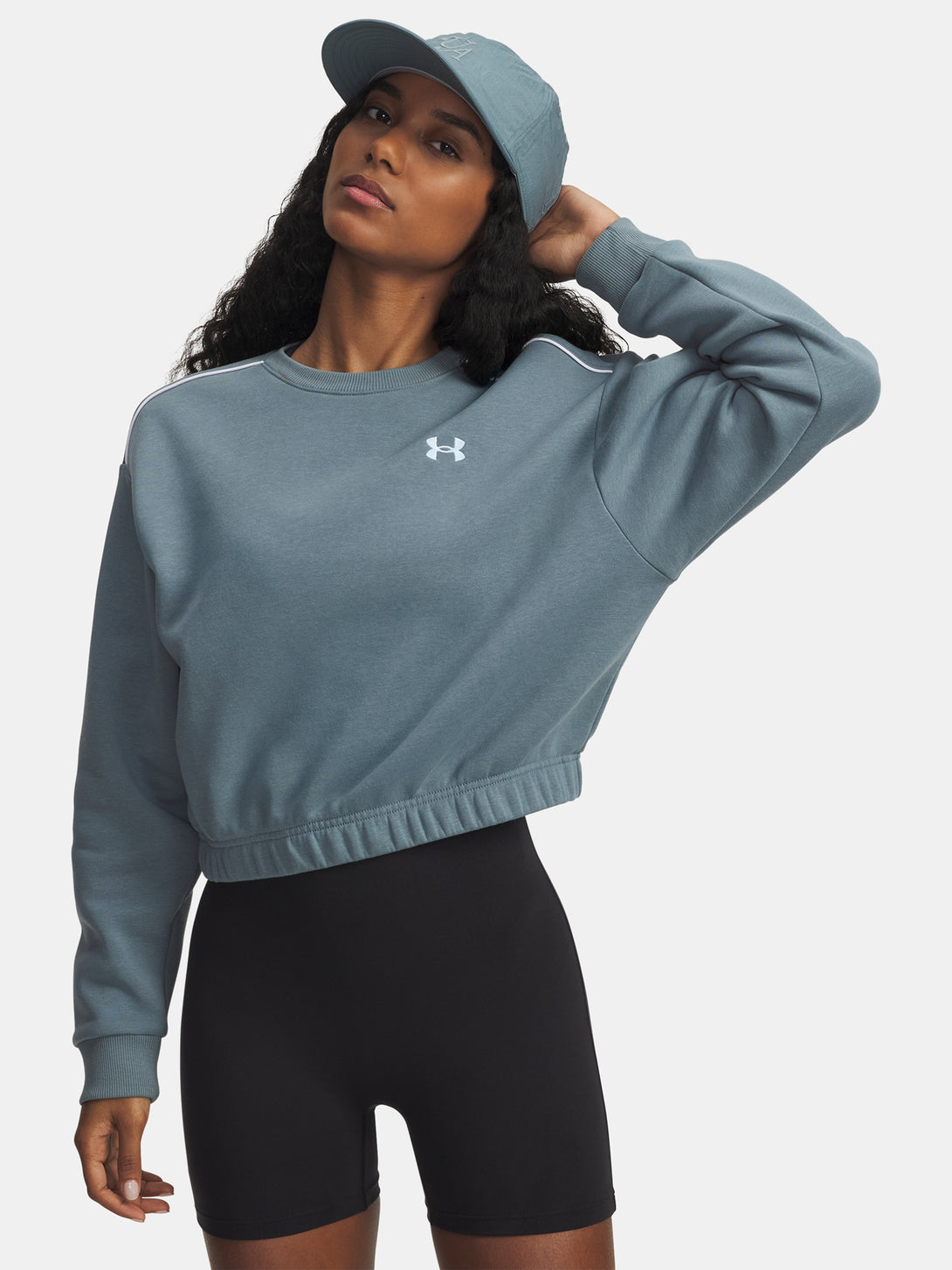 Under Armour Nõi pulóver UA Rival Fleece Piped Crew-BLU Pulóver