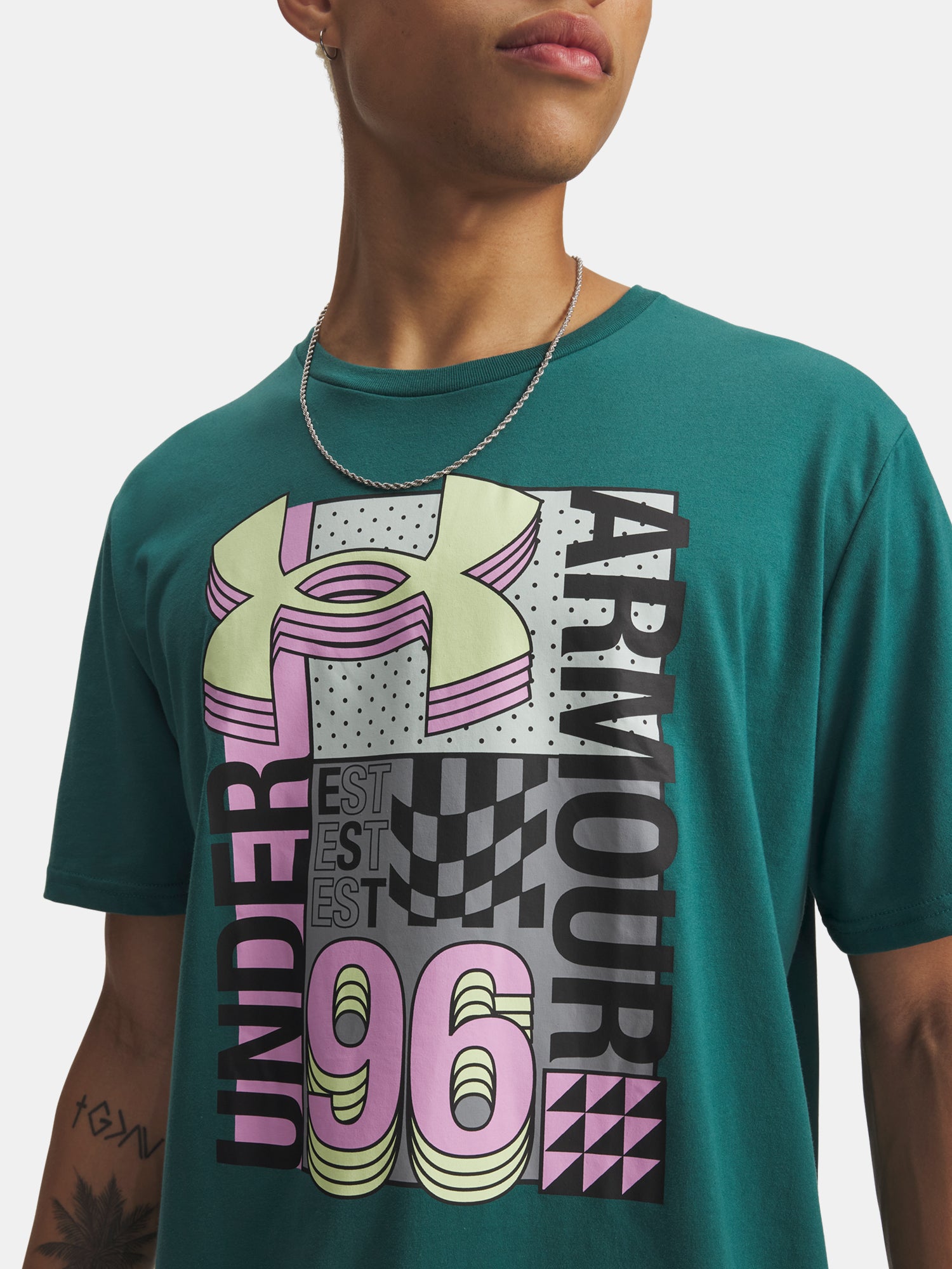 Férfi póló Under Armour UA M LOGO COLLAGE SS
