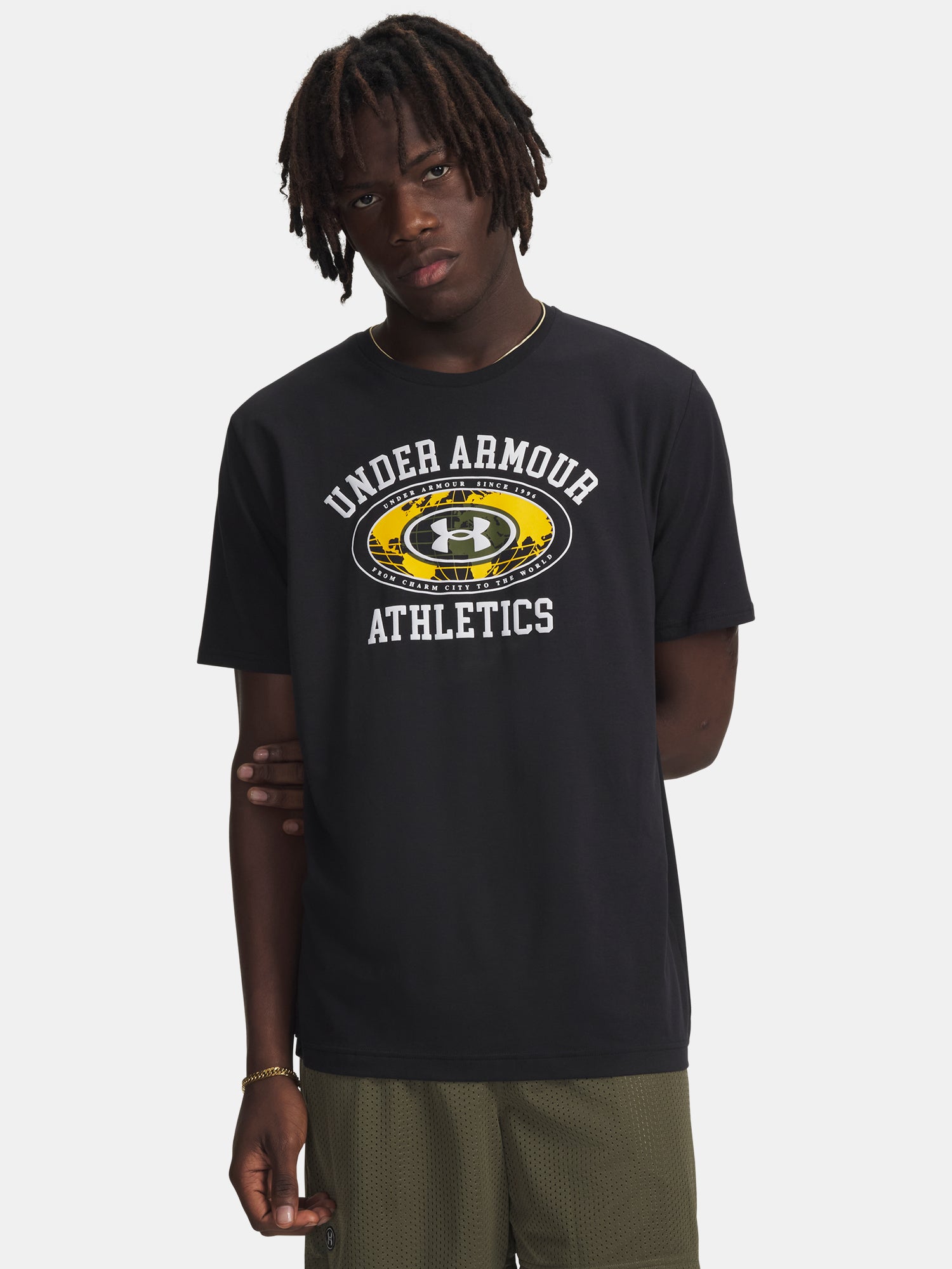 Férfi póló Under Armour UA M 60/40S ARMOR GLOBE SS
