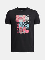 Fiú póló Under Armour UA B LOGO WM COLLAGE SS-BLK
