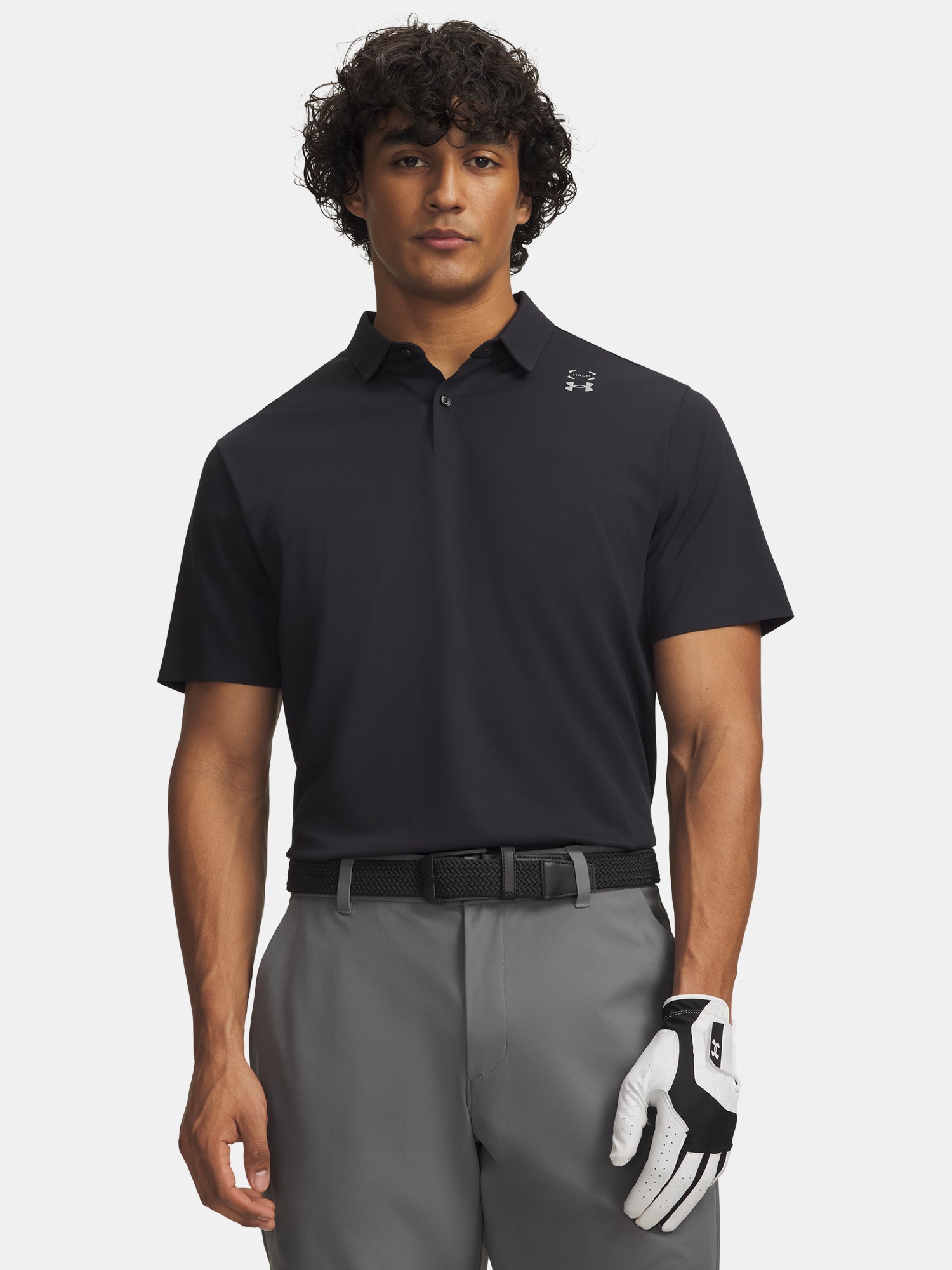 Férfi póló Under Armour UA Halo Bonded Polo-BLK