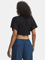 Nõi Under Armour Cropped Script SS Tee-BLK póló