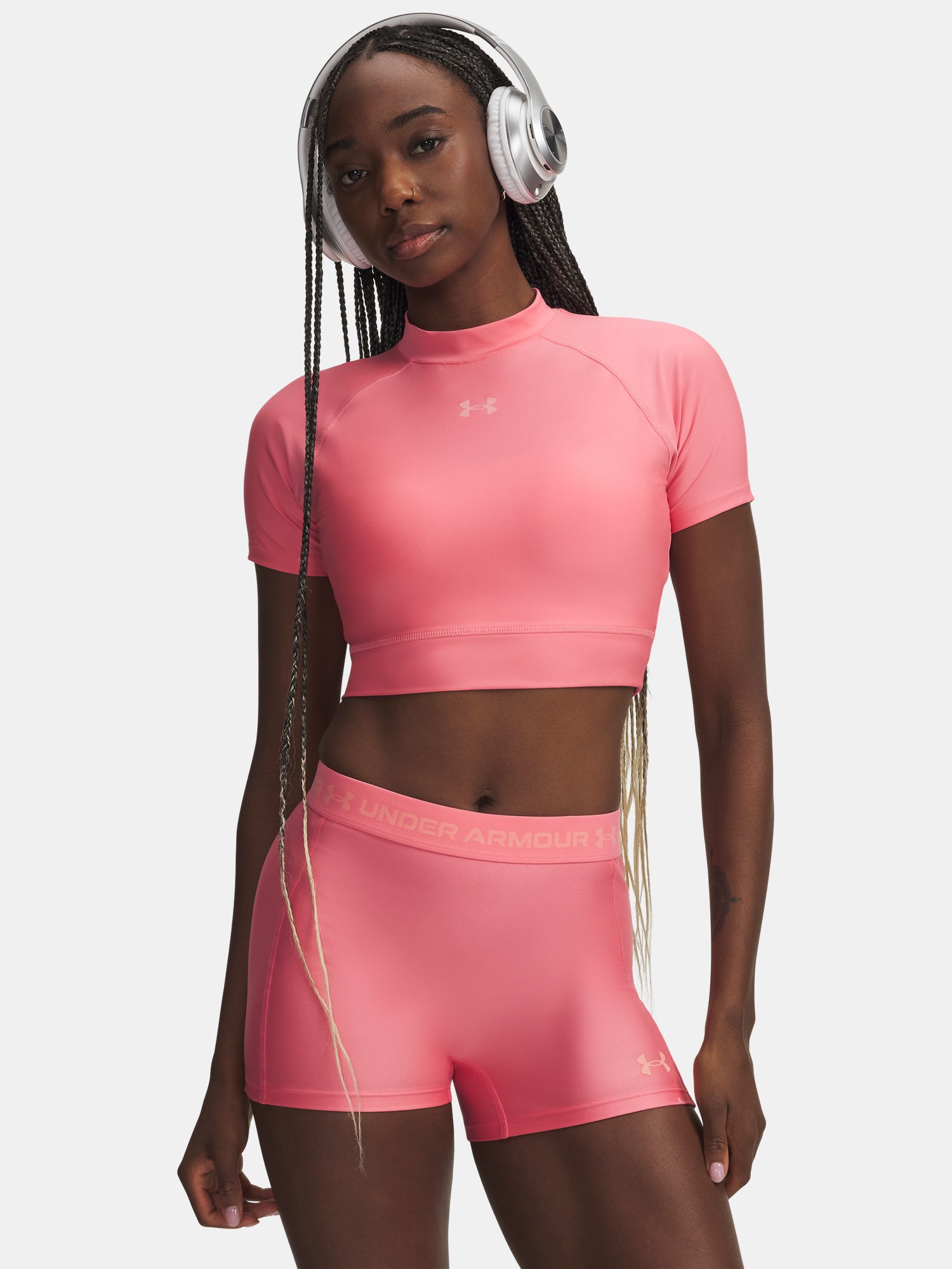 Nõi póló Under Armour HeatGear Crop Mock SS