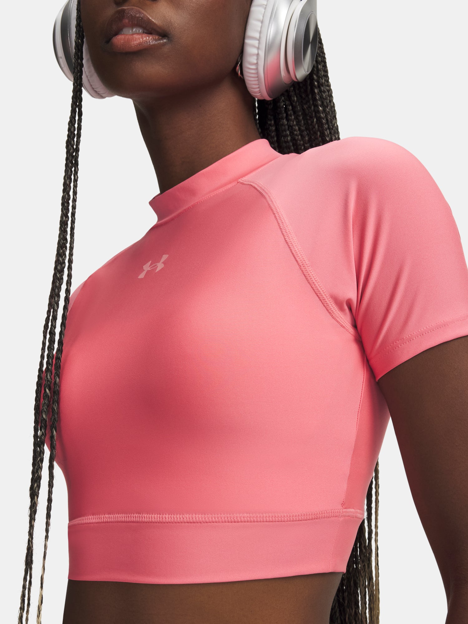 Nõi póló Under Armour HeatGear Crop Mock SS