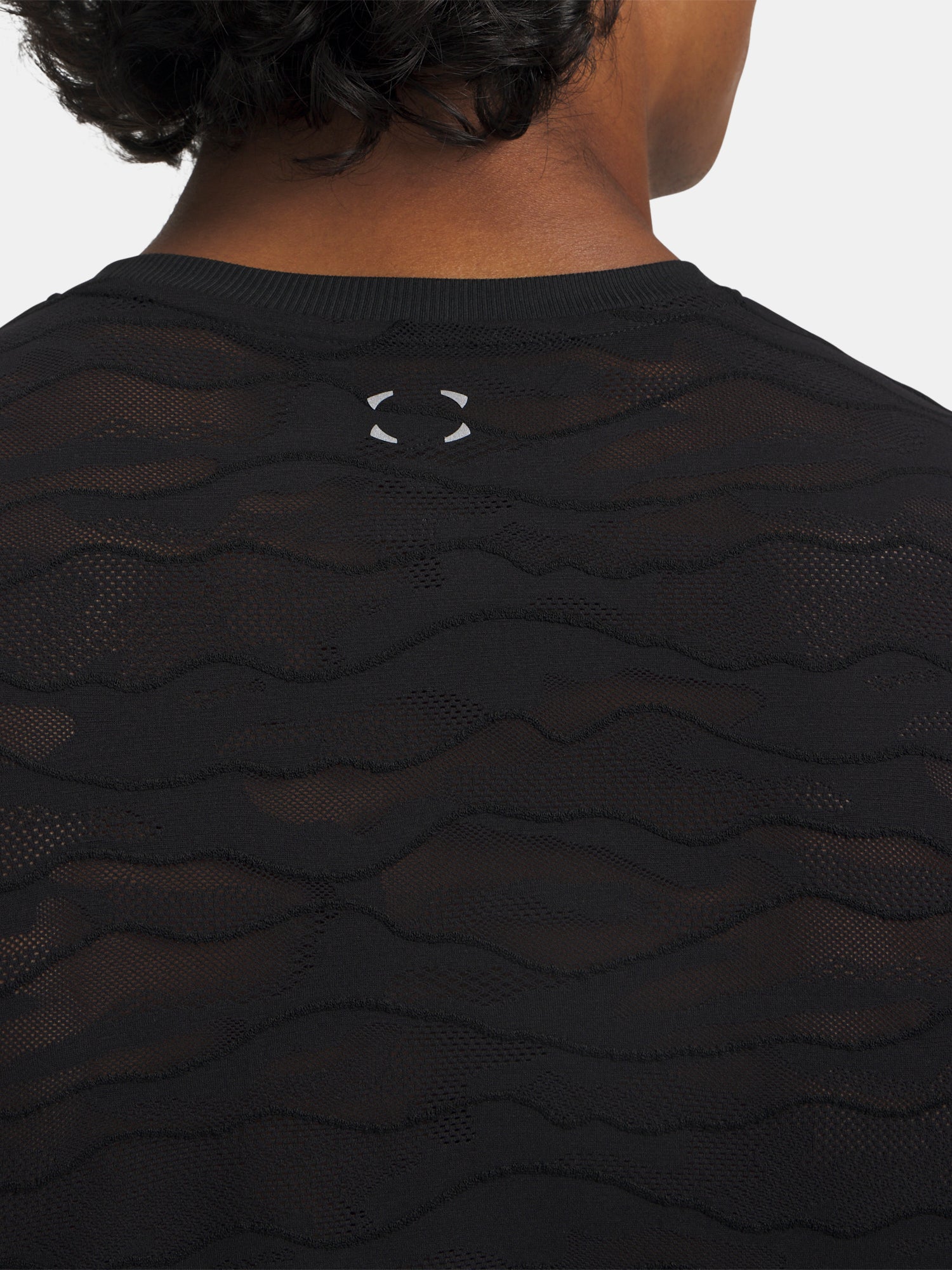 Férfi póló Under Armour UA Halo Jacquard LS-BLK