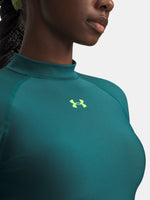 Nõi póló Under Armour HeatGear Crop Mock LS-GRN
