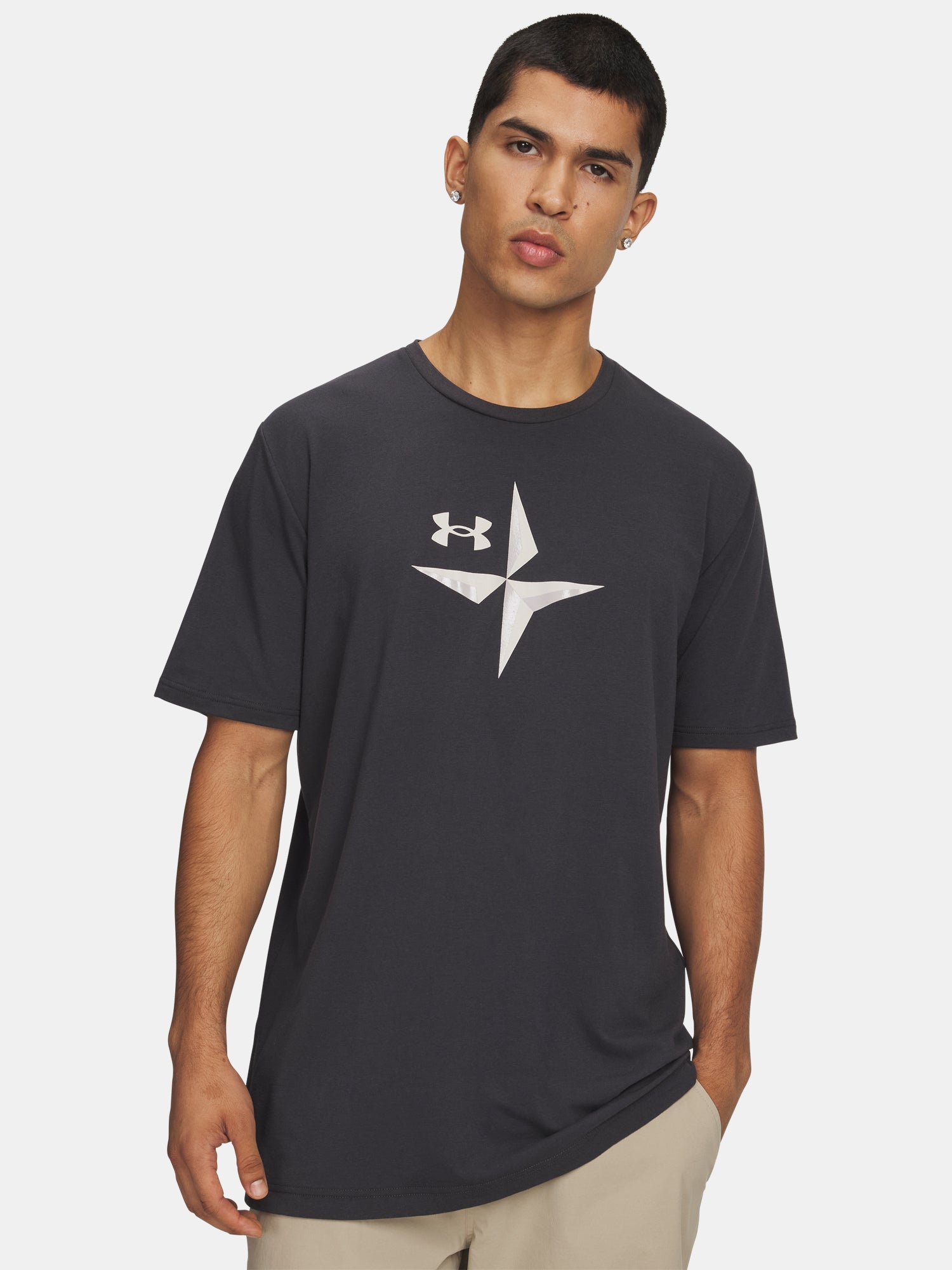 Férfi póló Under Armour UA EXPLOR Graphic SS-GRY