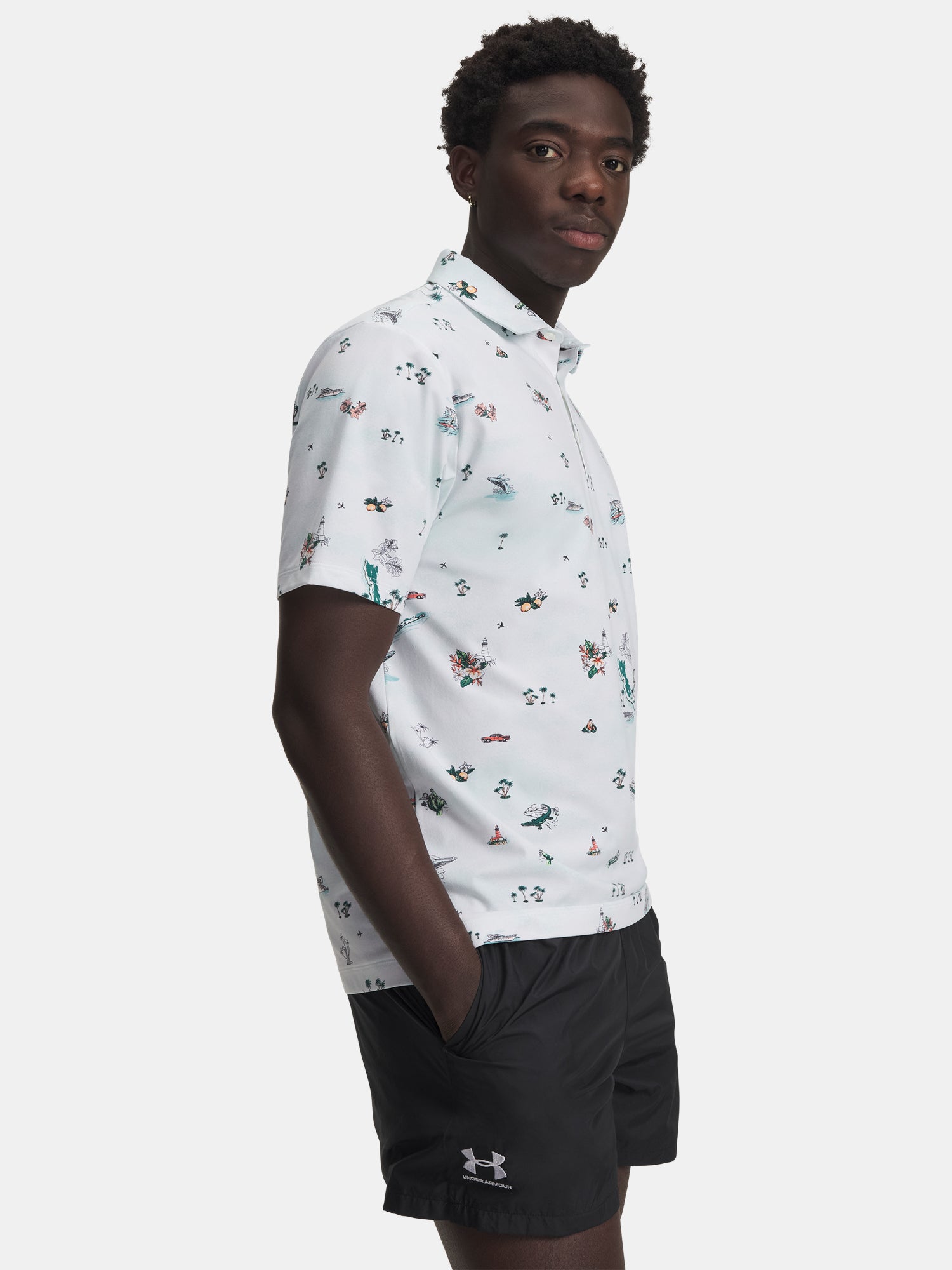 Férfi Under Armour ArmourDry Golf Trip Printed póló