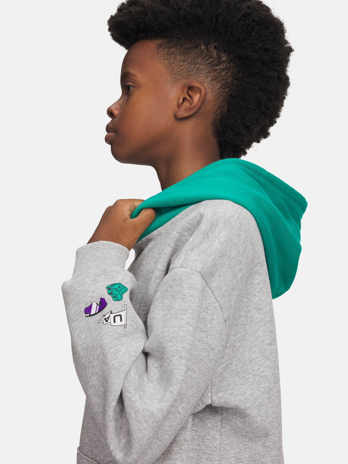 Fiú Under Armour UA B RIVAL FLC GRAPHICS HD pulóver