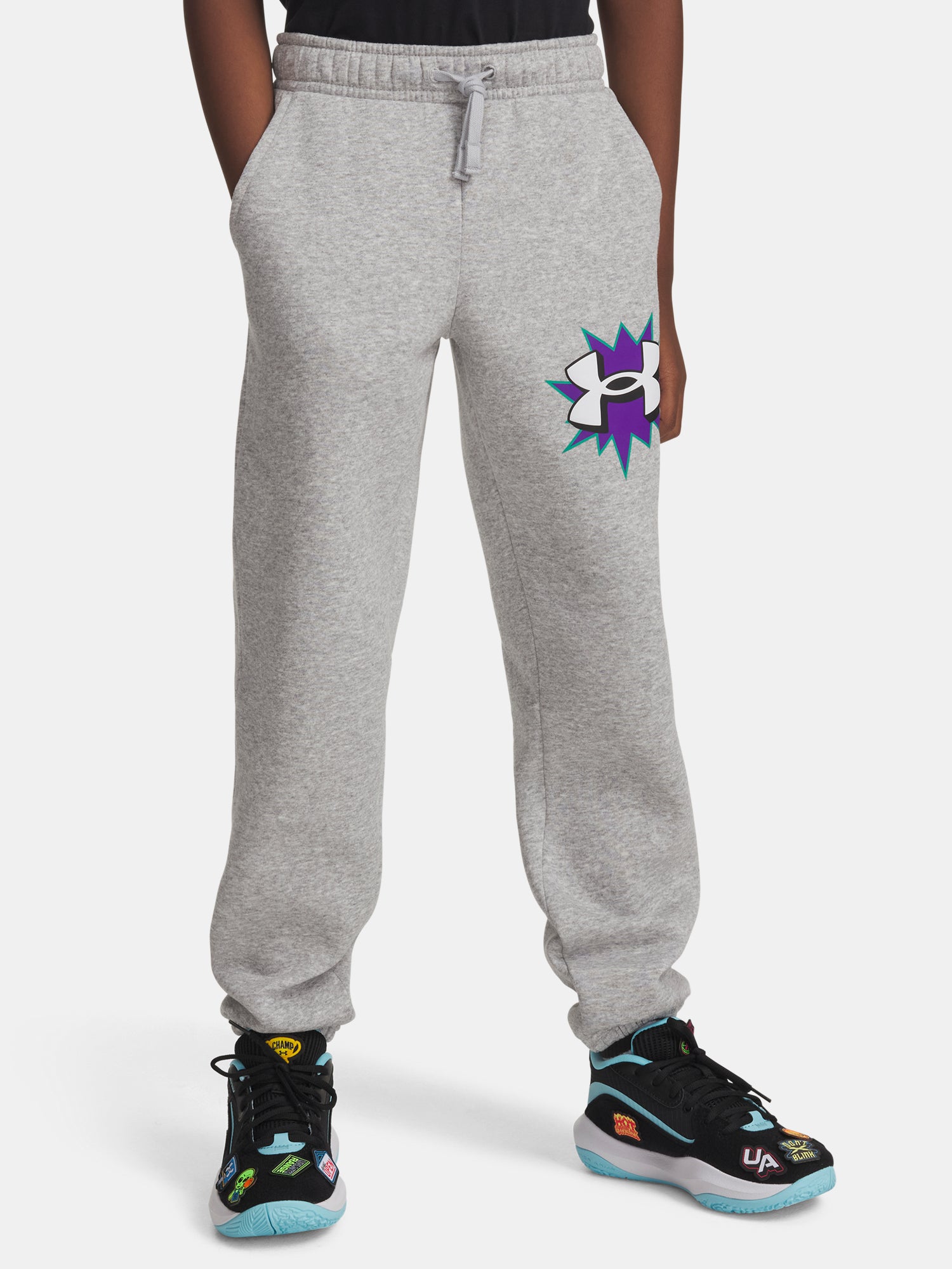 Fiú Under Armour UA B RIVAL FLC GRAPHICS JGR melegítõnadrág