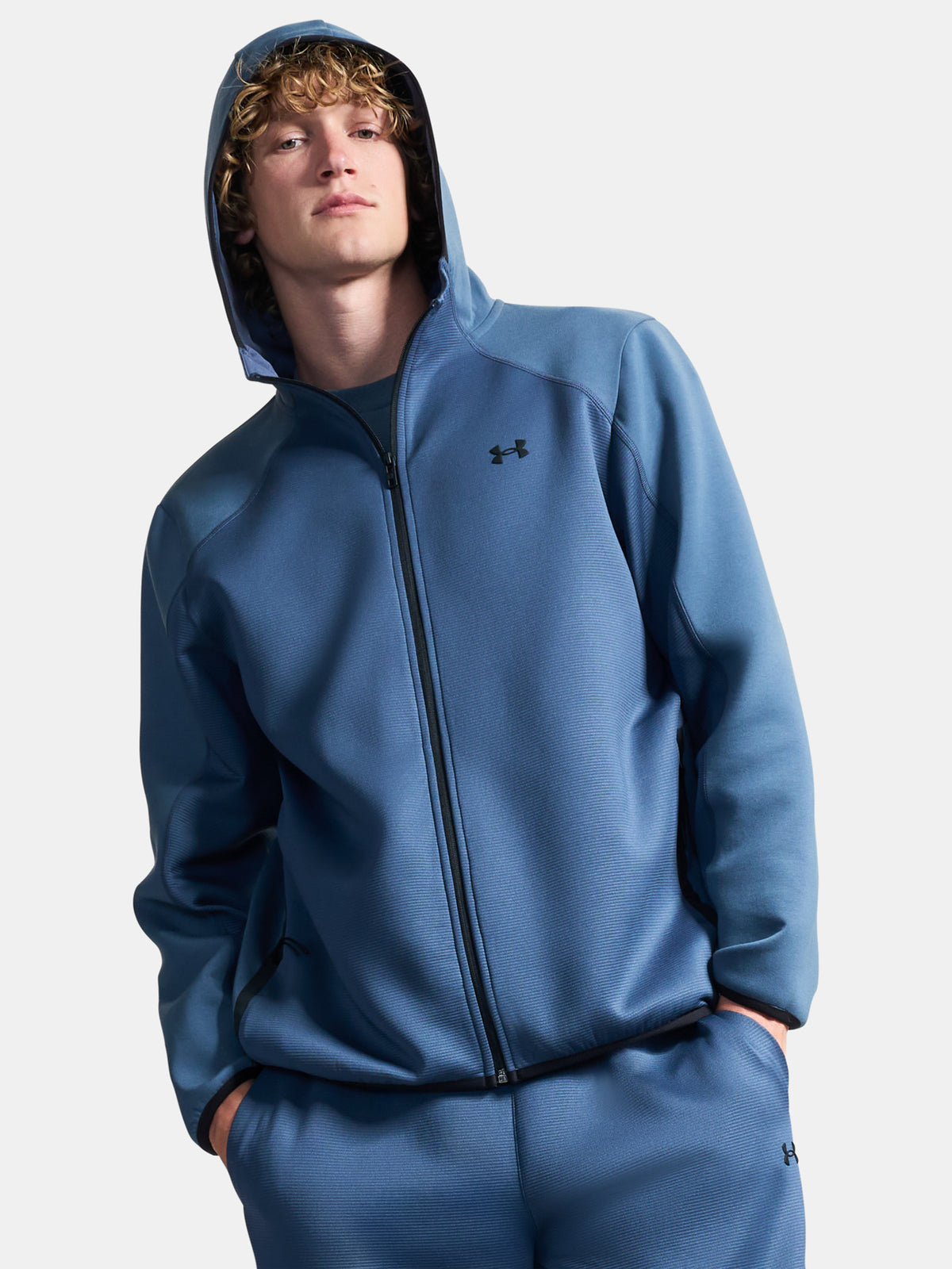 Férfi Under Armour UA Unstoppable Flc Txtrd FZ pulóver