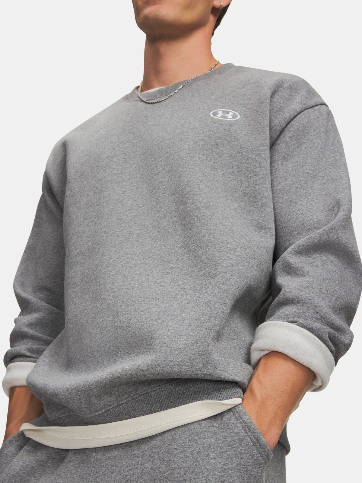 Férfi Under Armour UA RIval Flc Crew pulóver