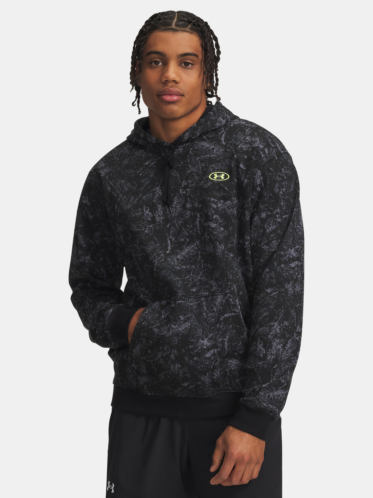 Férfi Under Armour UA Rival Flc Prtd Hoodie pulóver