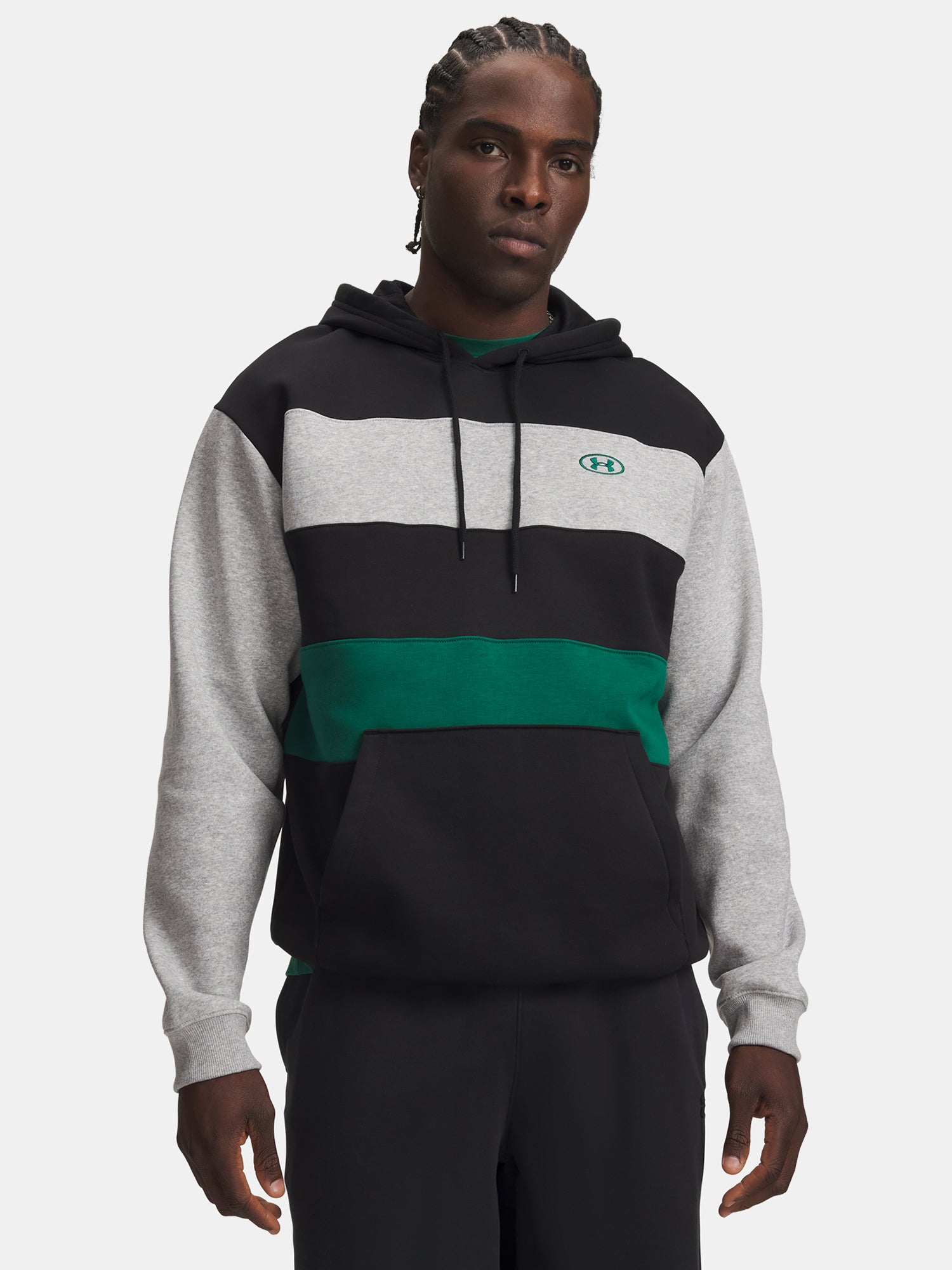 Férfi pulóver Under Armour Rival Fleece Striped Hoodie