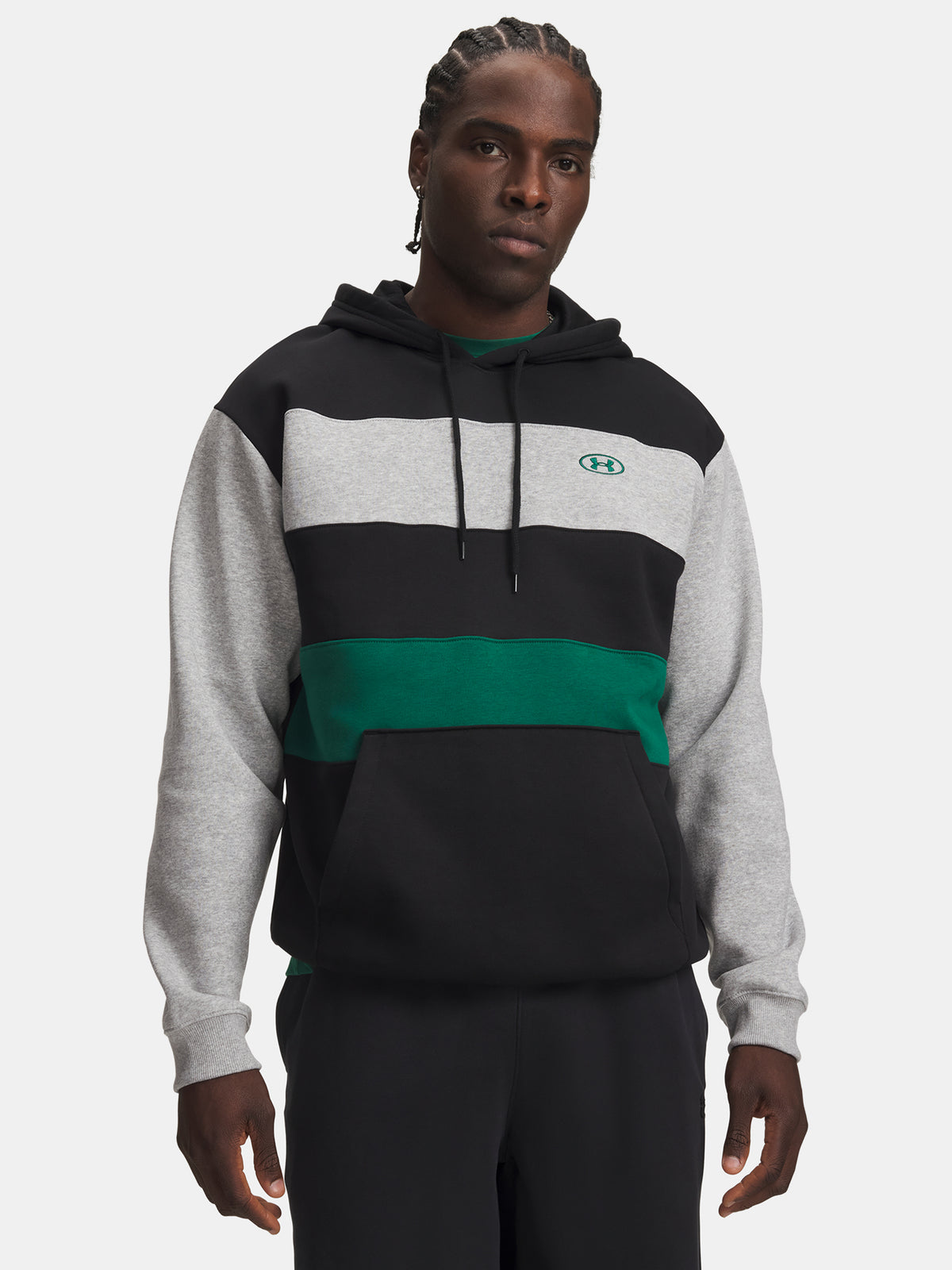 Férfi pulóver Under Armour Rival Fleece Striped Hoodie