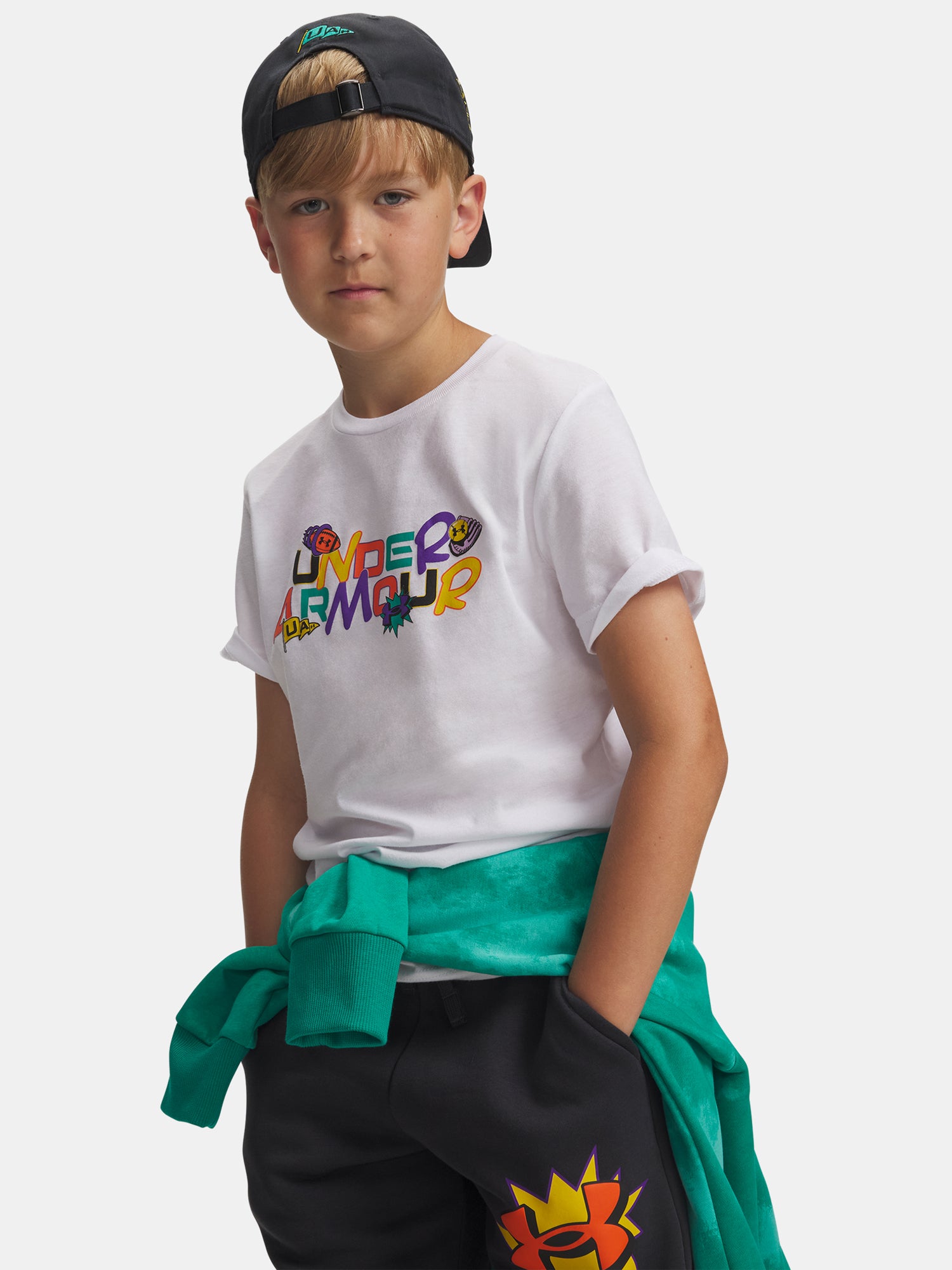 Fiú póló Under Armour UA B PATCH PACK WM SS