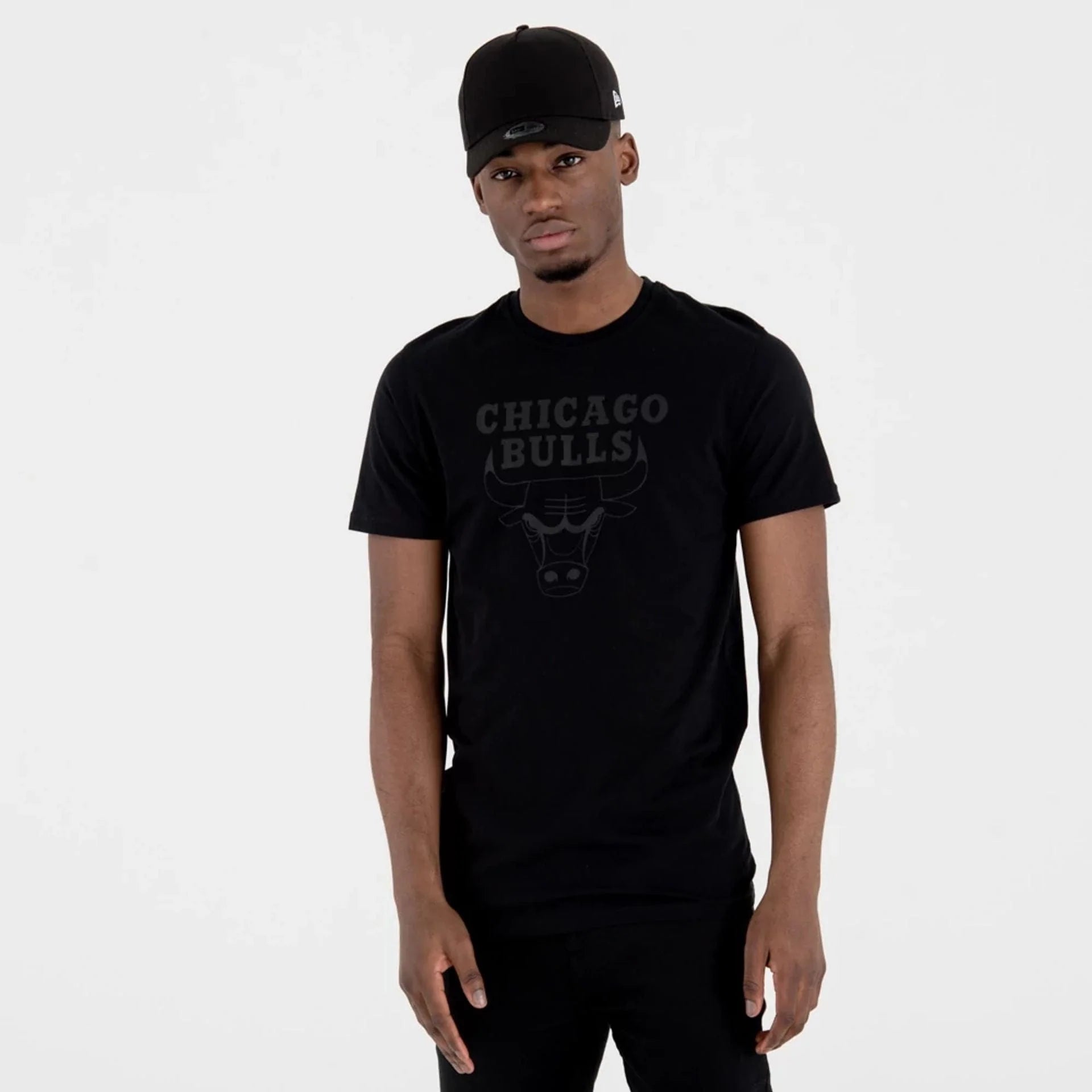 New Era Chicago Bulls NBA Regular Black On Black póló
