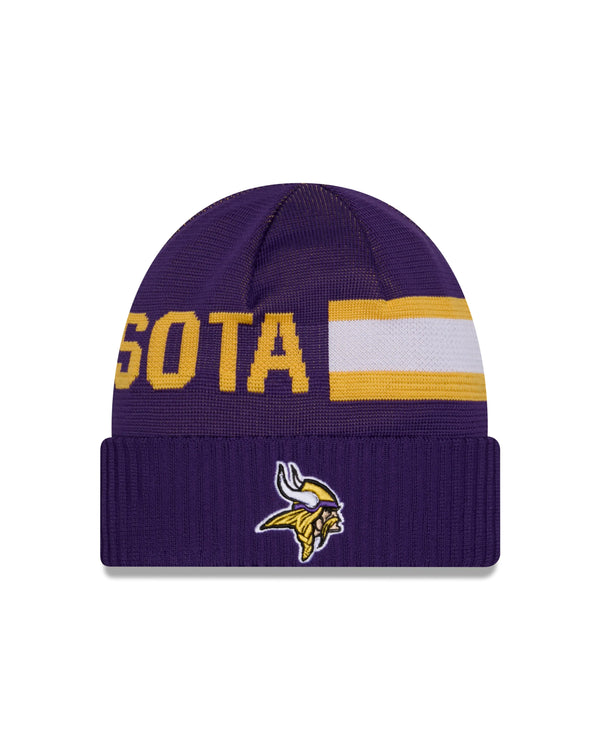 New Era Minnesota Vikings NFL Sideline 2024 Cuff Knit Beanie kötött sapka - Sportmania.hu