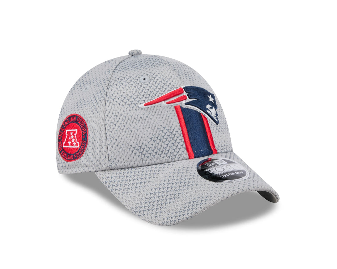 New Era New England Patriots NFL Sideline 2024 Gray 9FORTY Stretch Snap baseball sapka - Sportmania.hu