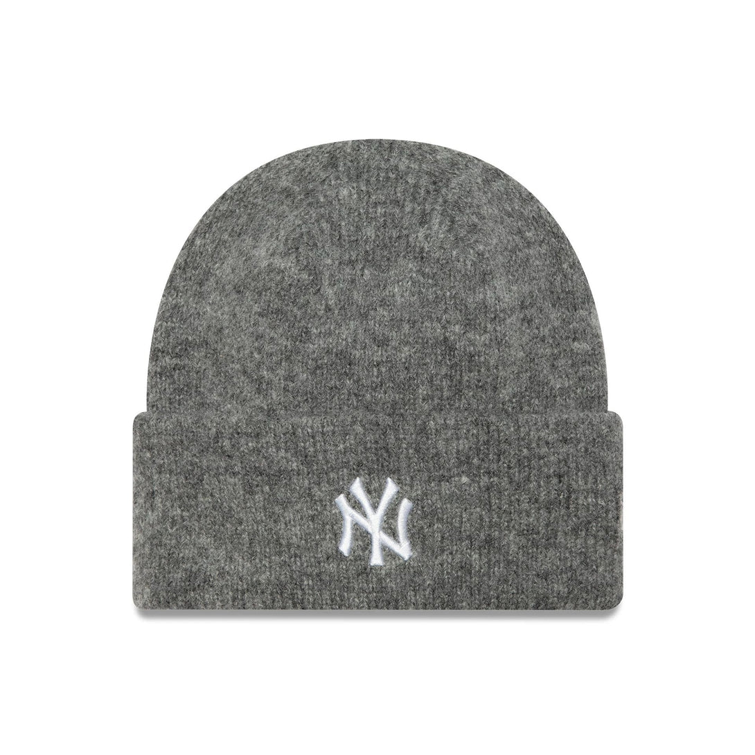 New York Yankees Womens Grey Wide Cuff Knit Beanie Hat - kötött sapka