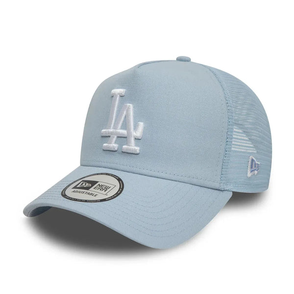 New Era LA Dodgers League Essential Pastel Blue 9FORTY A-Frame Trucker sapka