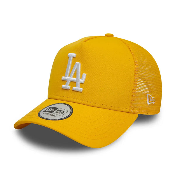 New Era LA Dodgers League Essential Yellow 9FORTY A-Frame Trucker sapka