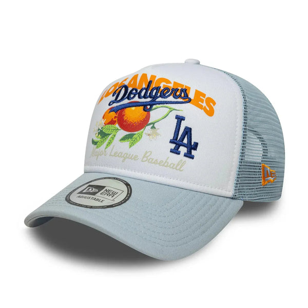 New Era LA Dodgers Fruit Graphic Pastel Blue 9FORTY A-Frame Trucker sapka