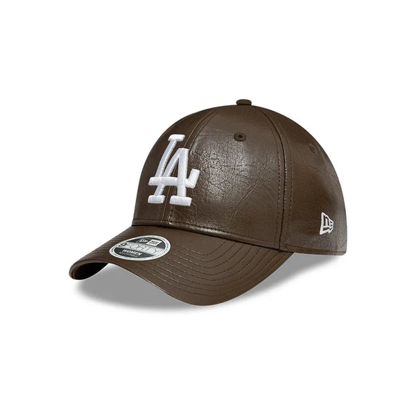 New Era LA Dodgers MLB Faux Leather Crinkled 9FORTY műbőr baseball sapka, női