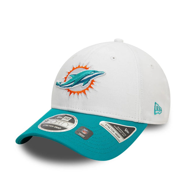 New Era Miami Dolphins NFL White 9FORTY Stretch Snap sapka