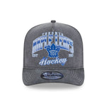 Toronto Maple Leafs NHL Washed Black 9FIFTY A-Frame Adjustable Cap - baseball sapka