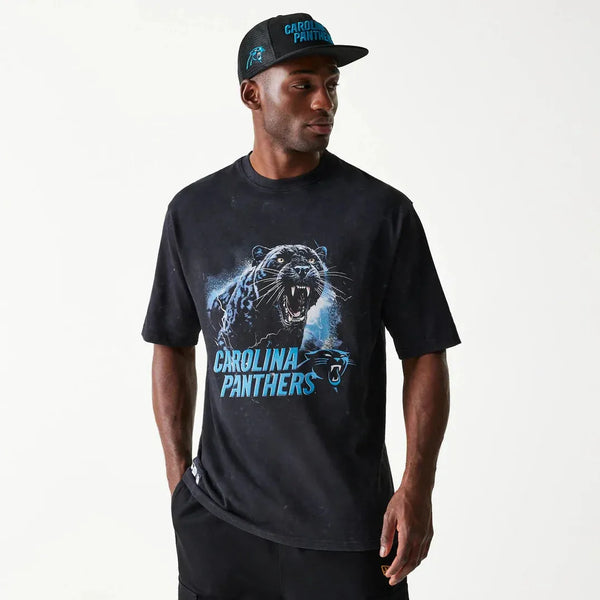 New Era Carolina Panthers NFL Games Premium Apparel Black Oversized póló