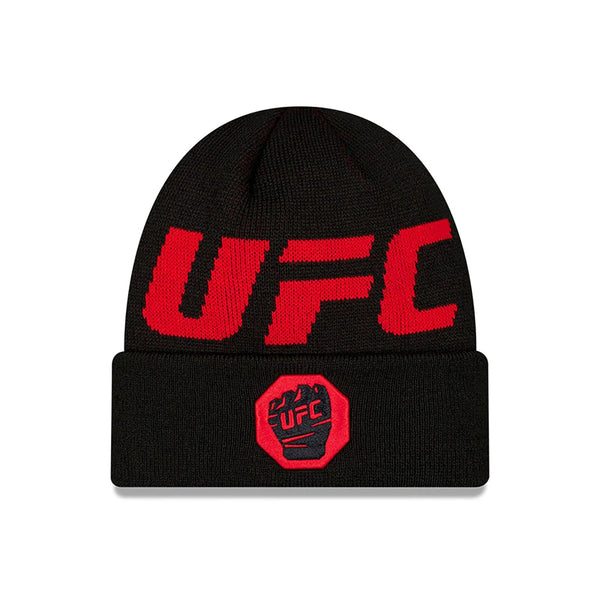 New Era Ultimate Fighting UFC MMA Black-Red Cuff Knit Beanie kötött sapka