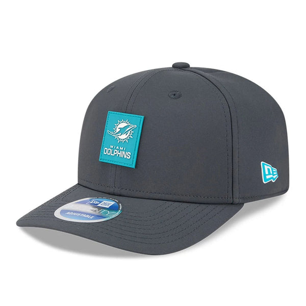 Miami Dolphins NFL Sideline 2025 Charcoal 9SEVENTY Stretch Snap Adjustable Cap - baseball sapka