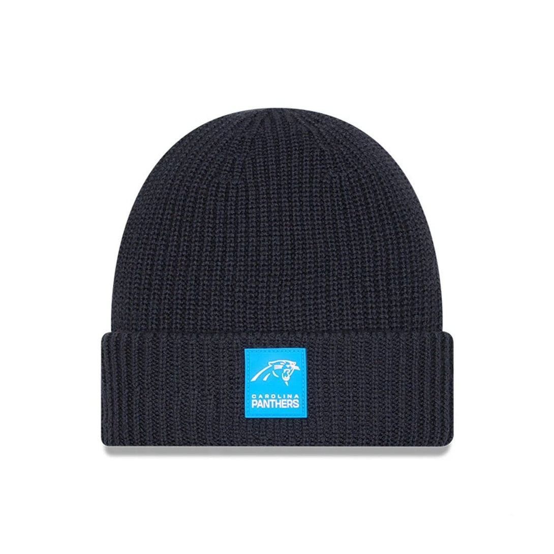 Carolina Panthers NFL Sideline 2025 Charcoal Cuff Knit Beanie Hat - kötött sapka