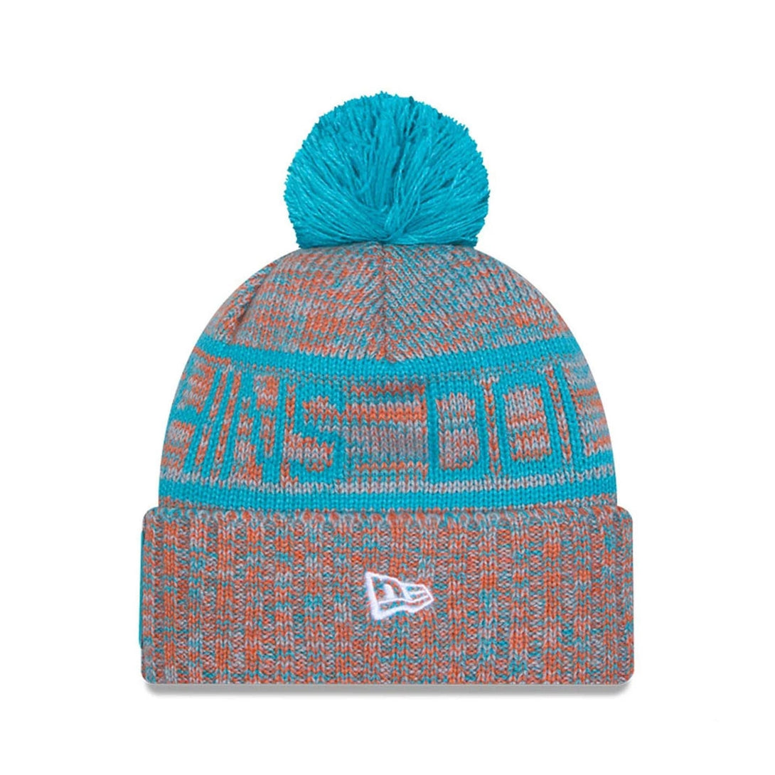 Miami Dolphins NFL Sideline 2025 Turquoise Sport Knit Beanie Hat - kötött sapka