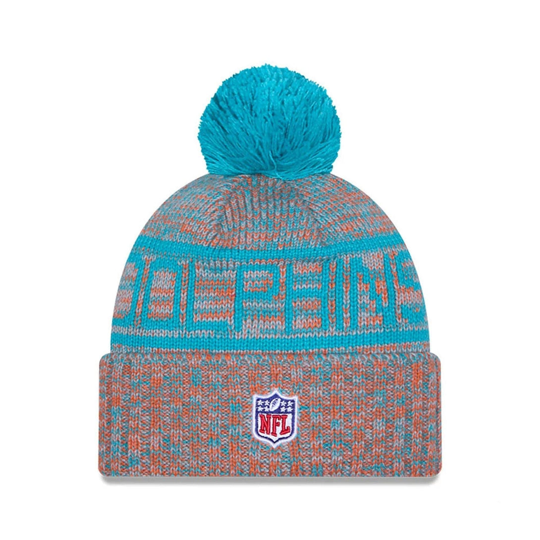 Miami Dolphins NFL Sideline 2025 Turquoise Sport Knit Beanie Hat - kötött sapka