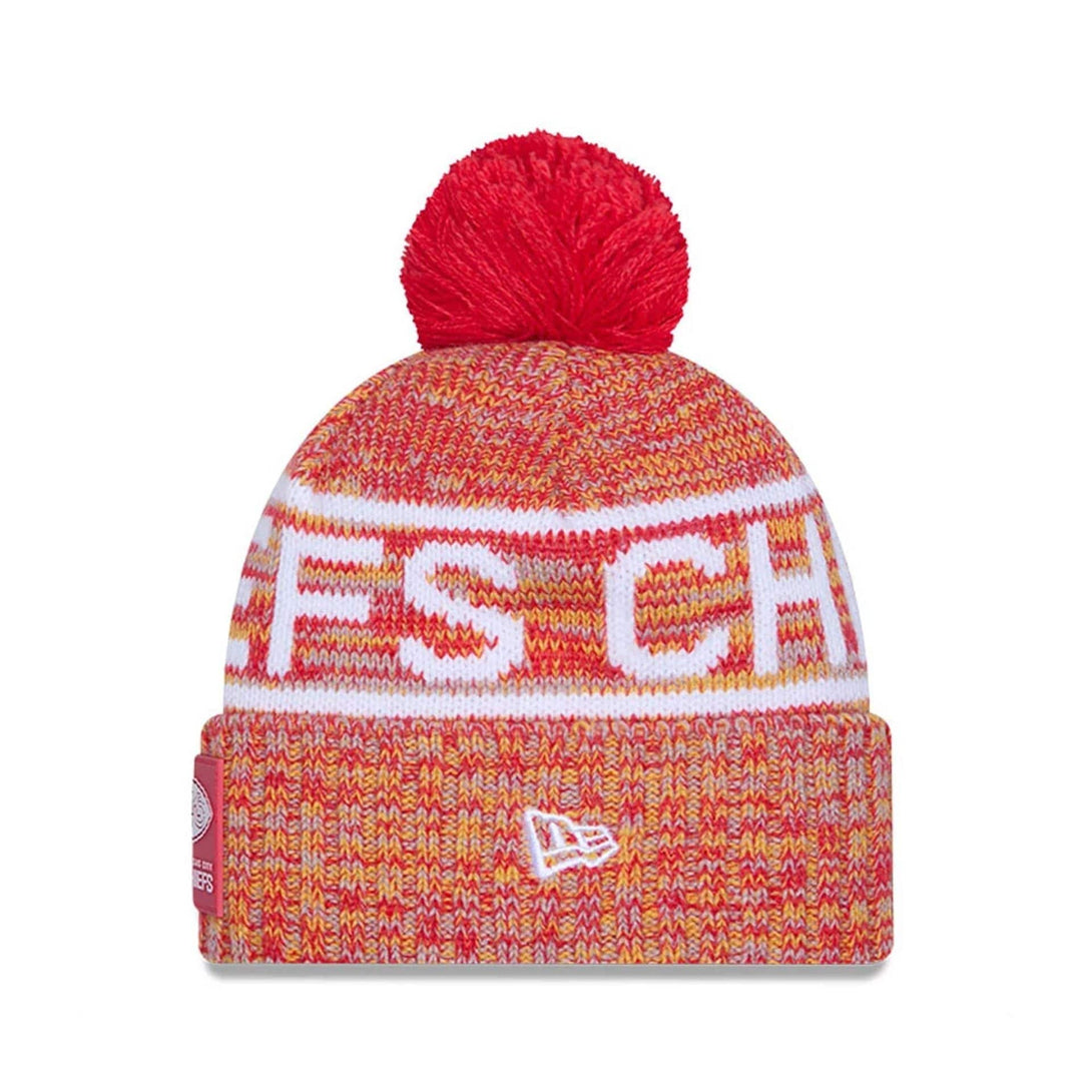 Kansas City Chiefs NFL Sideline 2025 Red Sport Knit Beanie Hat - kötött sapka