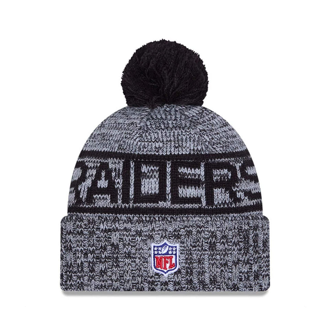 Las Vegas Raiders NFL Sideline 2025 Black Sport Knit Beanie Hat - kötött sapka