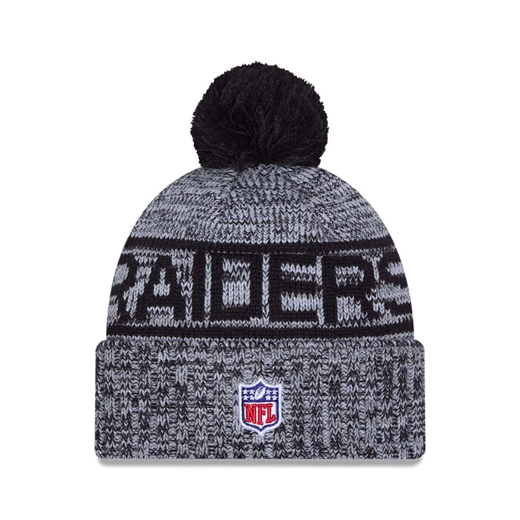 Las Vegas Raiders NFL Sideline 2025 Black Sport Knit Beanie Hat - kötött sapka