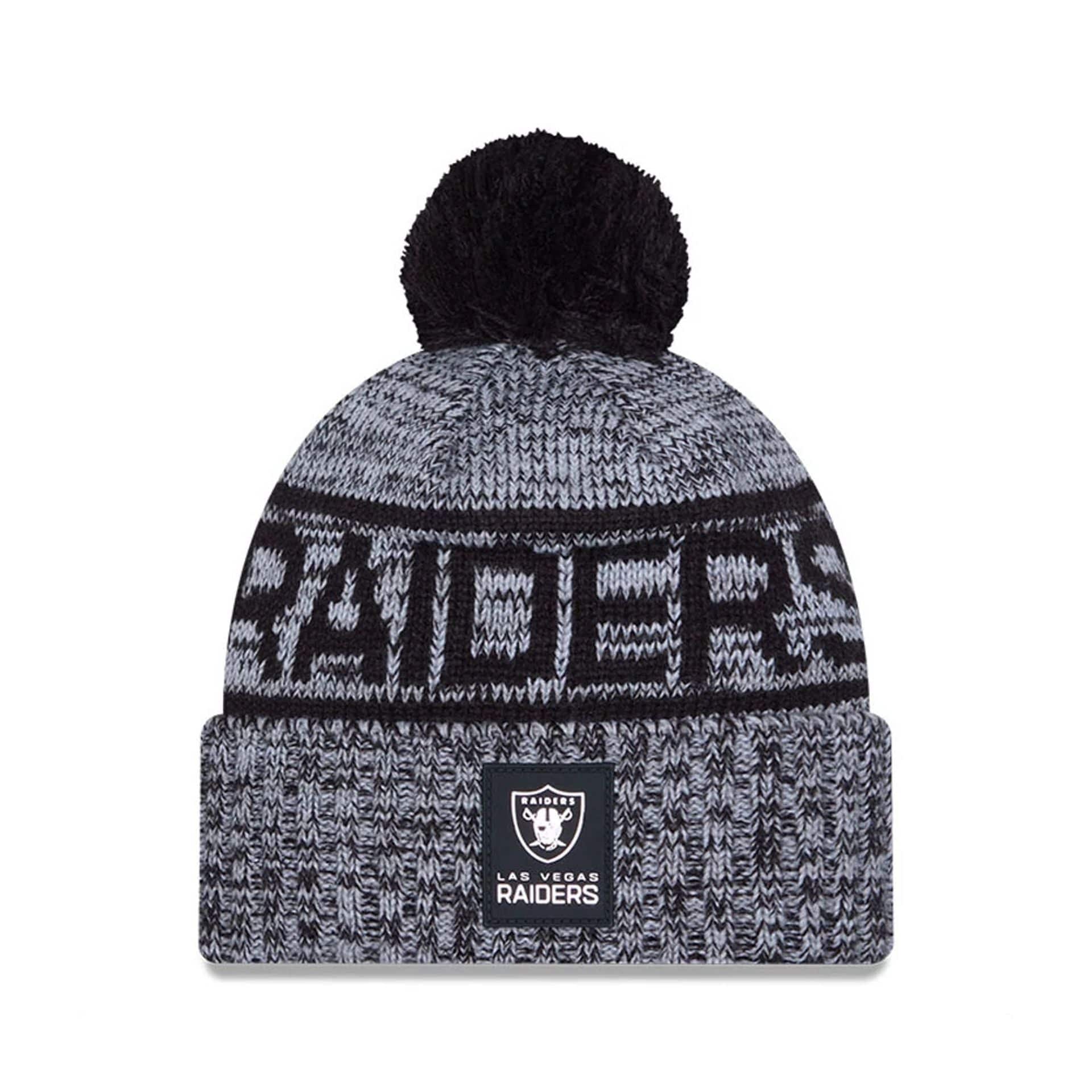 Las Vegas Raiders NFL Sideline 2025 Black Sport Knit Beanie Hat - kötött sapka
