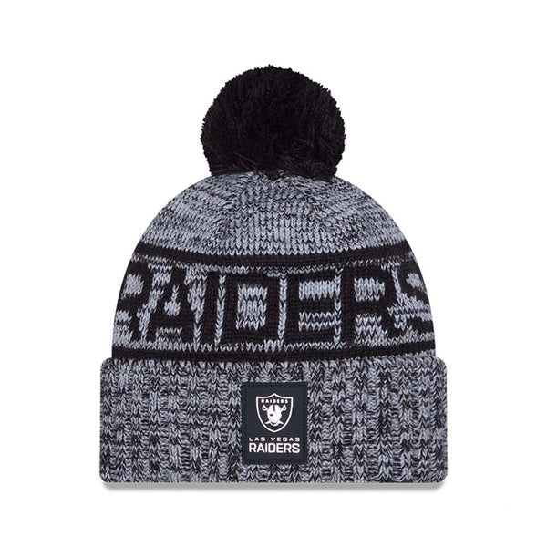 Las Vegas Raiders NFL Sideline 2025 Black Sport Knit Beanie Hat - kötött sapka