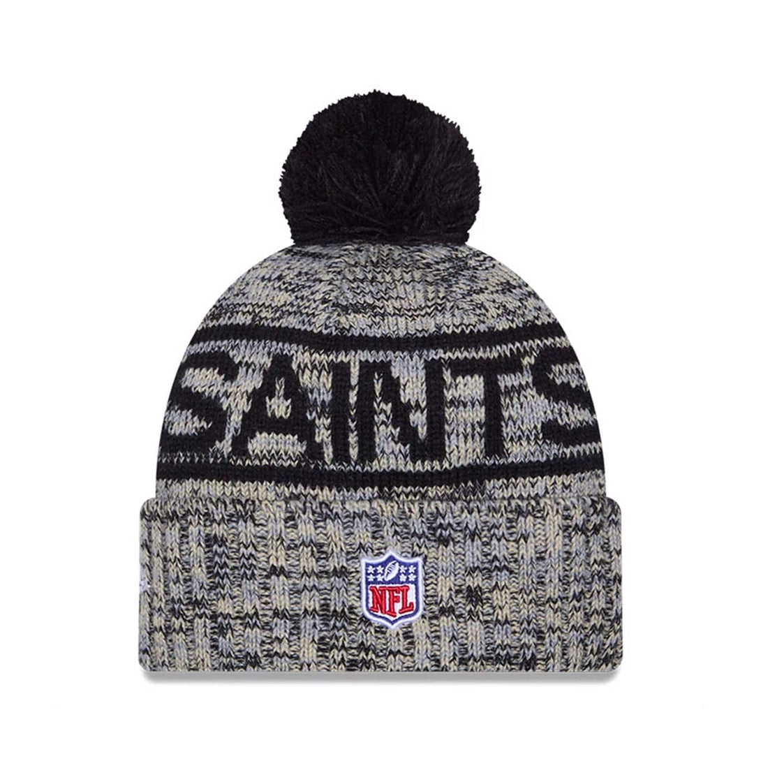 New Orleans Saints NFL Sideline 2025 Black Sport Knit Beanie Hat - kötött sapka
